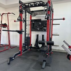 Squat Rack with Smith Machine & Cable Pulley - Home Gym