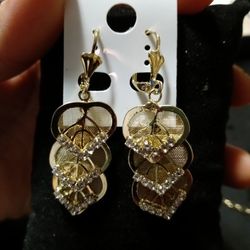Earrings. Gold Plated 14k