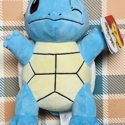 Pokemon 8" Squirtle Plush Winking Turtle 2022 NWT Super Soft Stuffed Animal Toy