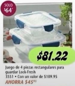 Juego de 4 recipientes azules