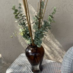 Vase + Faux Plant