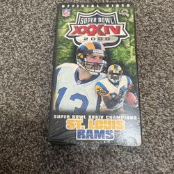 Official Super Bowl Champions 2000 St. Louis Rams VHS.