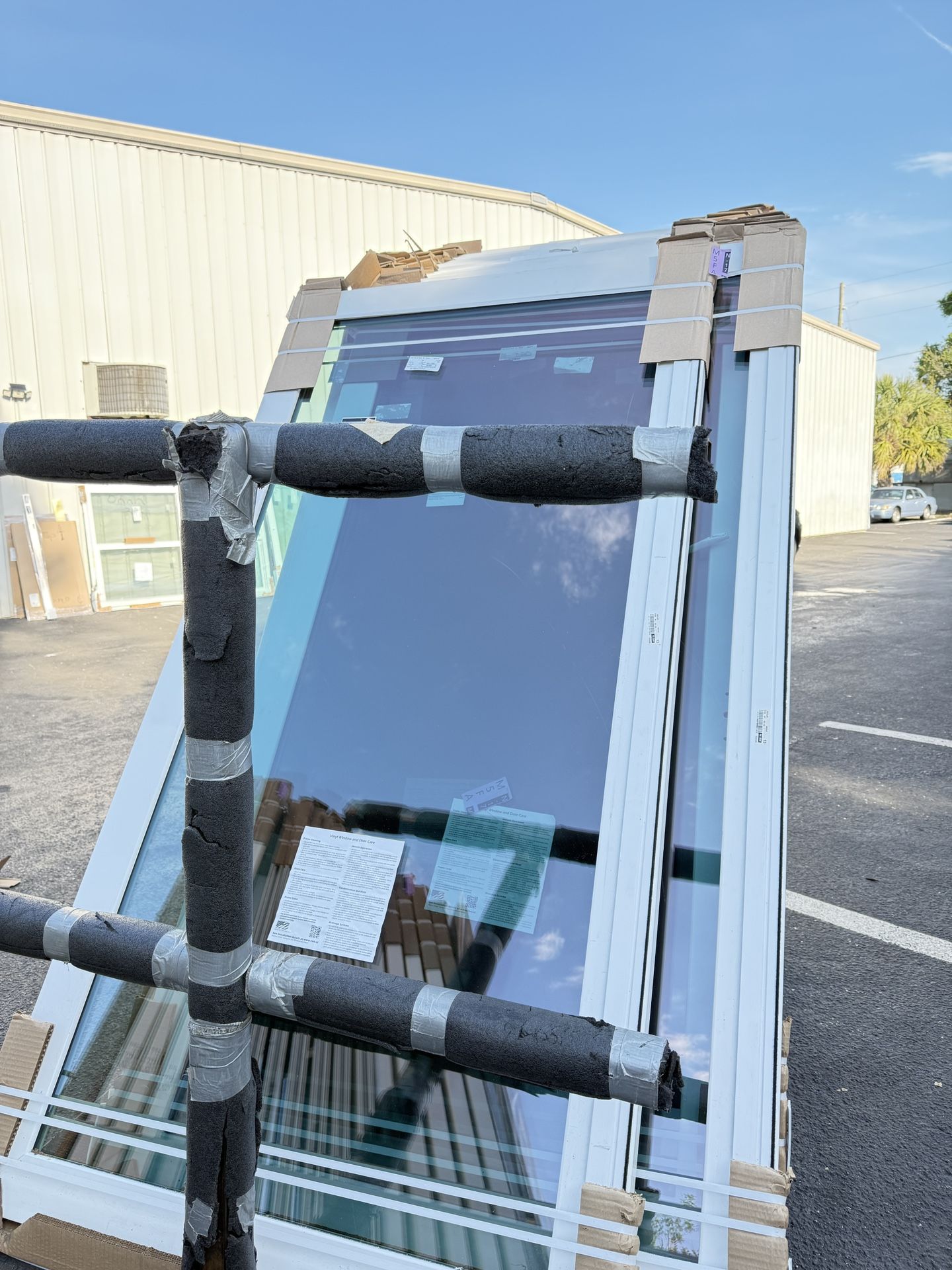 CWS Impact White 2 Panel Sliding Glass Doors With Screen