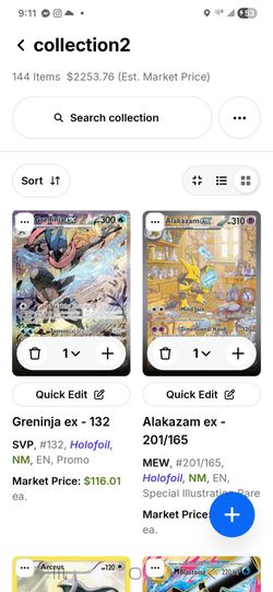 Pokemon card collection