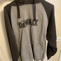 Dewalt Logan Heavy Duty Hoodie Sweatshirt Men’s Large Gray Pockets  