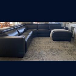 Macys Leather Sectional 