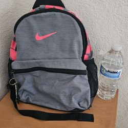 Nike Just Do It Kids Gray Pink Backpack