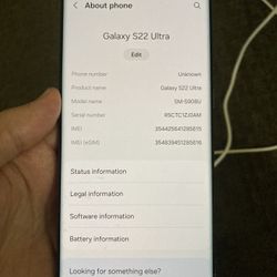 Galaxy S22 Ultra 5g 128 Gb AT&T 