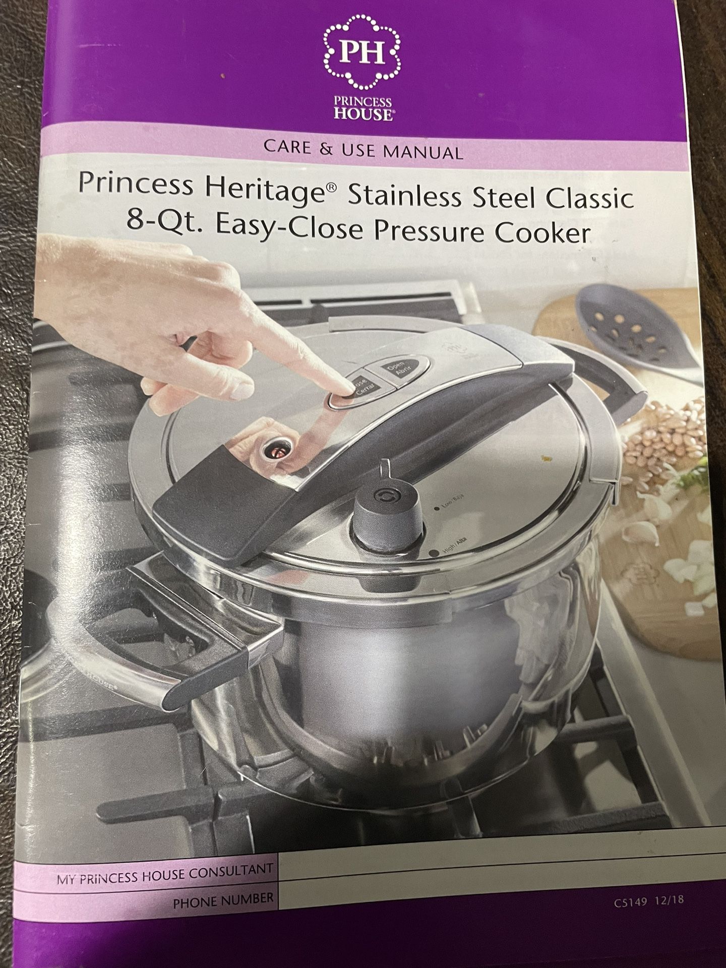 Olla a presión cierra-fácil de 8 qt.  Princess house, Princess, Pressure  cooker