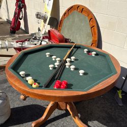 Bumper Pool And Poker Table 