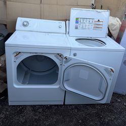 Washer And Dryer Electric Super Capacity Plus Both Works Great 