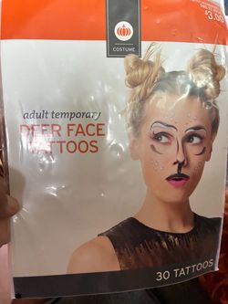 Dear plastic antlers and face tattoo 4.00