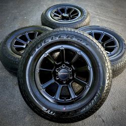 Brand New 18" Inch Vision Chevy Gmc Cadillac Nissan Ram 1500 Wheels Rims 6x139.7 6x5.5 Bridgestone Dueler 265/70R18 Tires Hablo Español $1,450