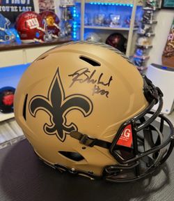 Saints Rashid Shaheed Autographed “STS” Authentic Full Size Authenticated Helmet