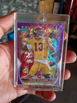 2022 Bowman University Chrome - Caleb Williams #50 Purple Shimmer Refractor (RC)