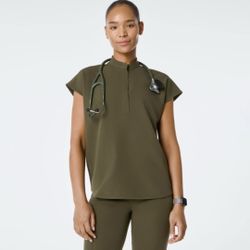 Figs Scrub Set Dark Olive 