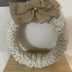 Hand Knitted Wreath 