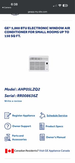 Ge 5000 btu air conditioner