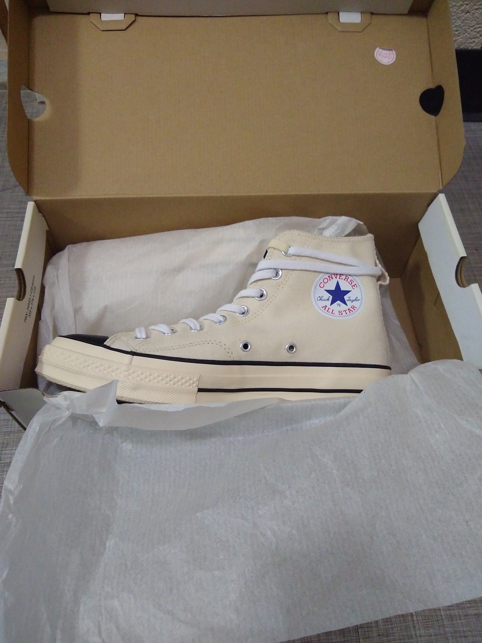 LIMITED Fear of God Essentials X Converse Chuck 70 Hightop Natural PACSUN Exclusive Men's size 9