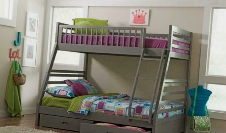 Ashton Grey Twin-over-full Bunk Bed