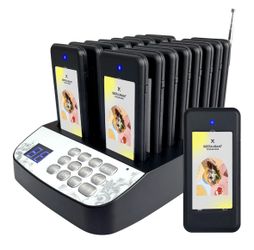 Restaurant Pager System, Pagers for Restaurants, 16 Order Pagers Food Pagers for Restaurant/Food Truck/Bar/Food Court, 1640ft Long Range, Vibration an