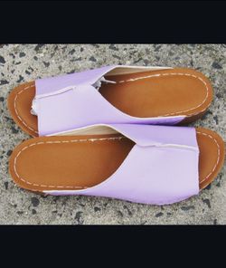 Lilac Slide Sandals