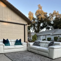 Natuzzi Solare Power Sofa + Loveseat | Italian Leather | FREE Delivery