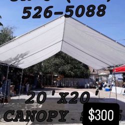 20’ X 20’ Heavy Duty Canopy Carpa New! Tarp Lona Shade Sombra 