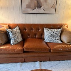 Vegan Leather Sofa & Chair
