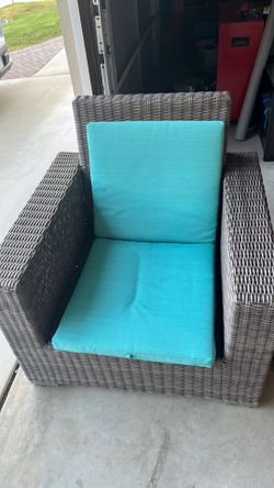 Outdoor wicker chair