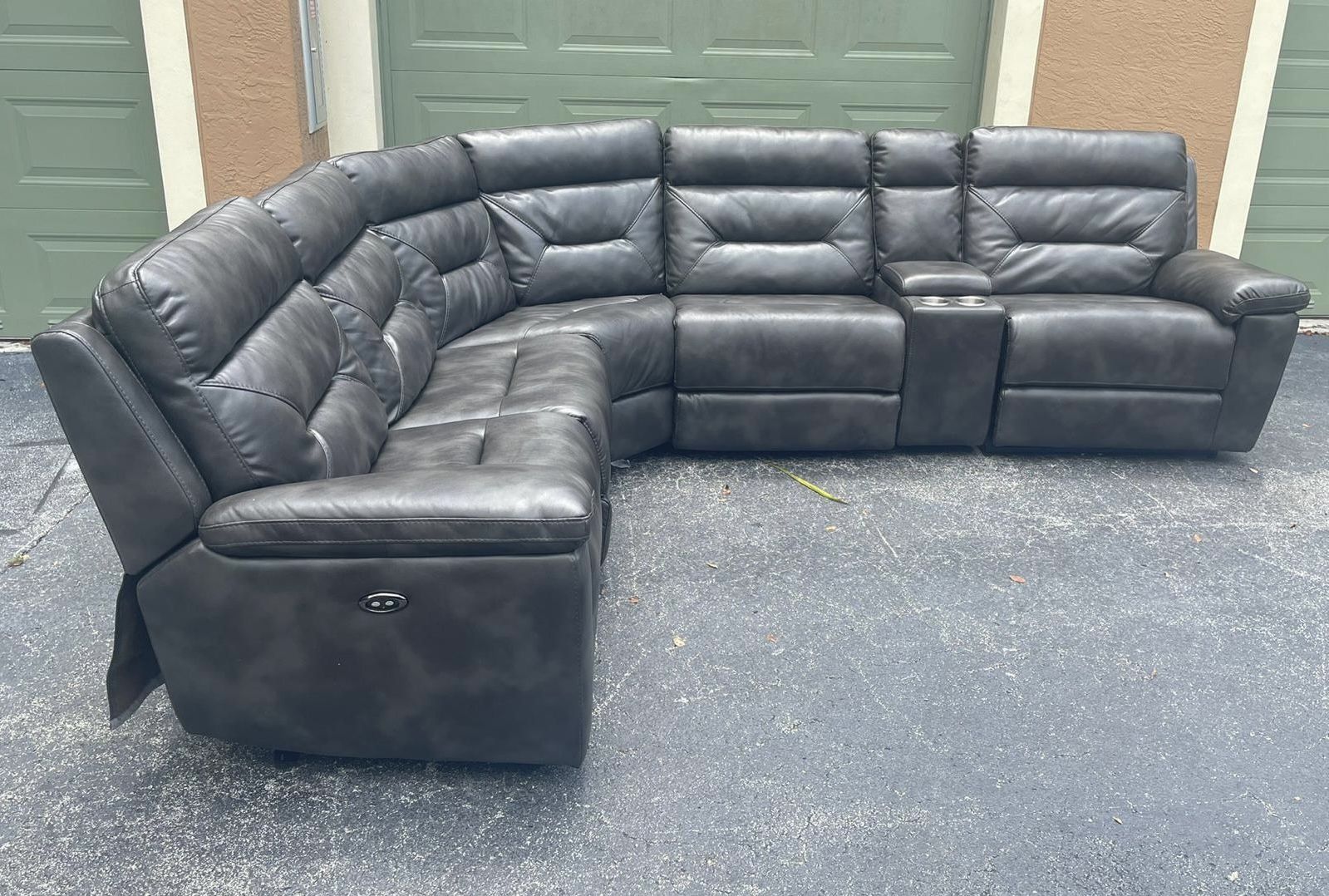 Sofa/Couch Sectional - Recliners - Gray - Microfiber - Delivery Available 🚛