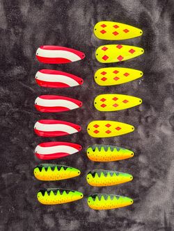Lot of 15 Fishing Spoon Lures