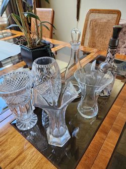 Miscellaneous  vases and wine decanters