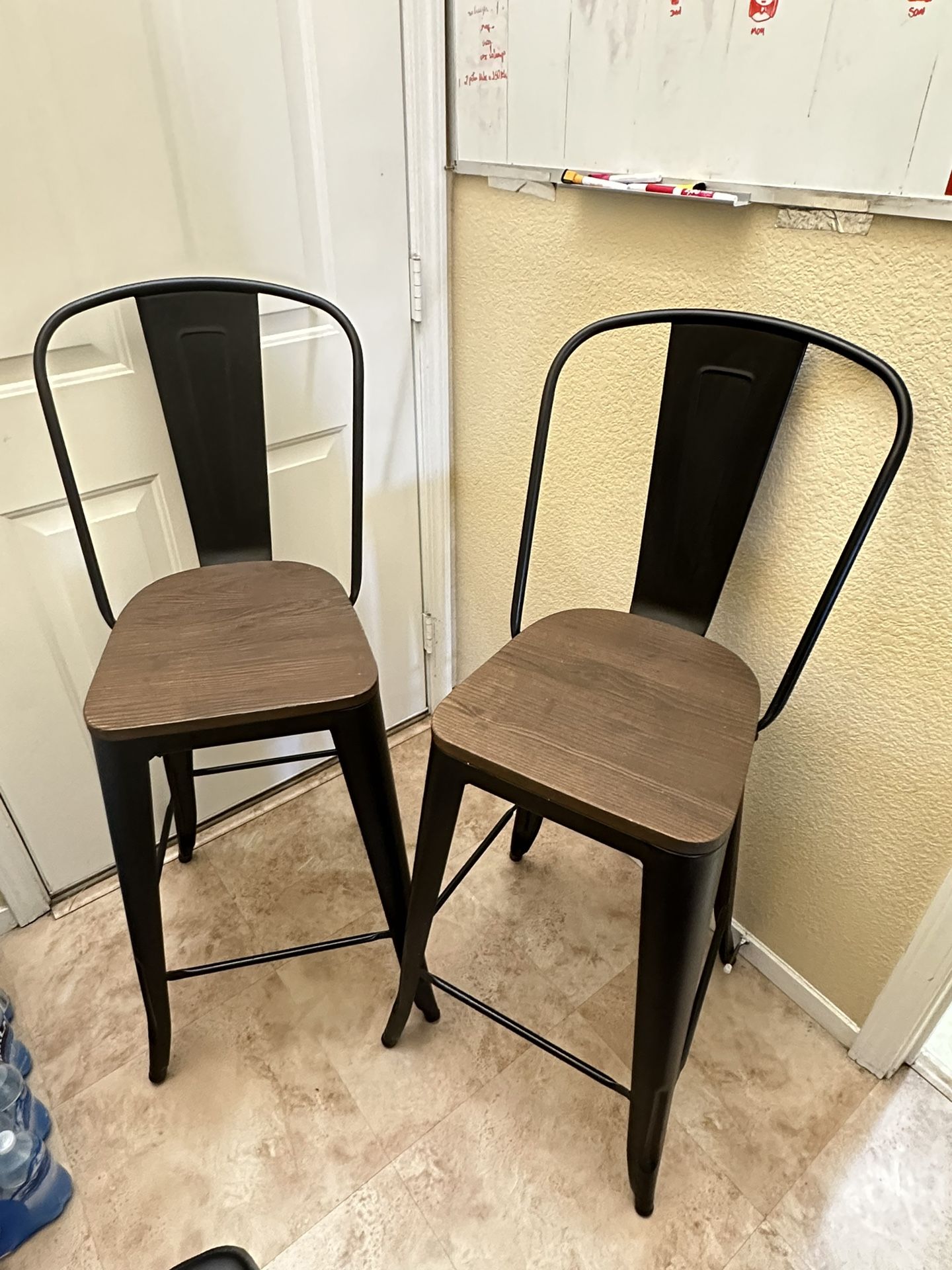 Metal Bar Stools (Set Of 2)