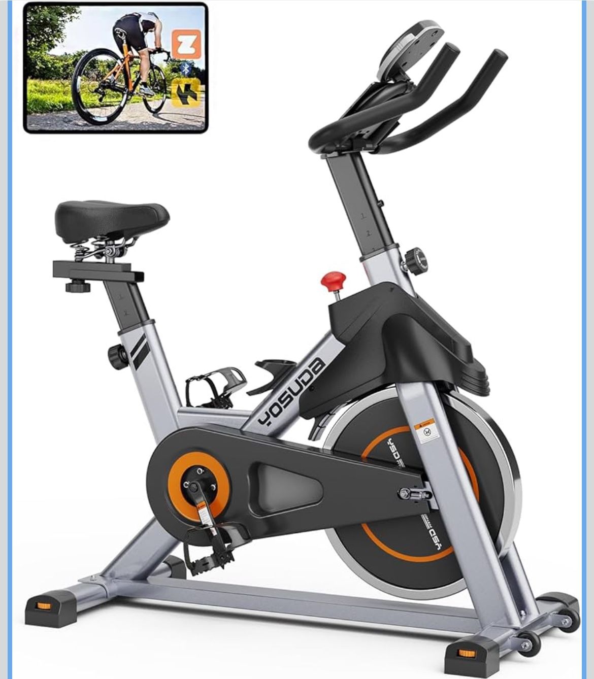 YOSUDA Indoor Cycling Bike Brake Pad/Magnetic Stationary Bike - Cycle Bike with Tablet Mount & Comfortable Seat Cushion Features & details 2024 Newly