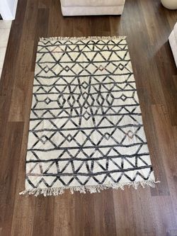West Elm 5x8ft Kilim Laine Torres Wool Rug