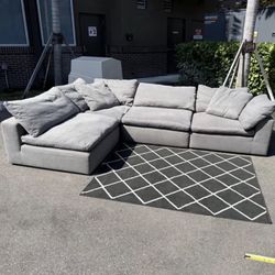 ☁️ Nixon Cloud 4-Piece Gray City Furniture Sectional Couch/Sofa - Delivery Available 🚚