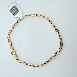 14K Gold Round Link Bracelet