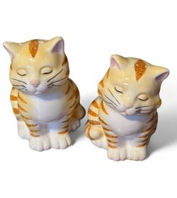 Ganz Orange/Yellow Tabby Cats Salt n Pepper Shakers