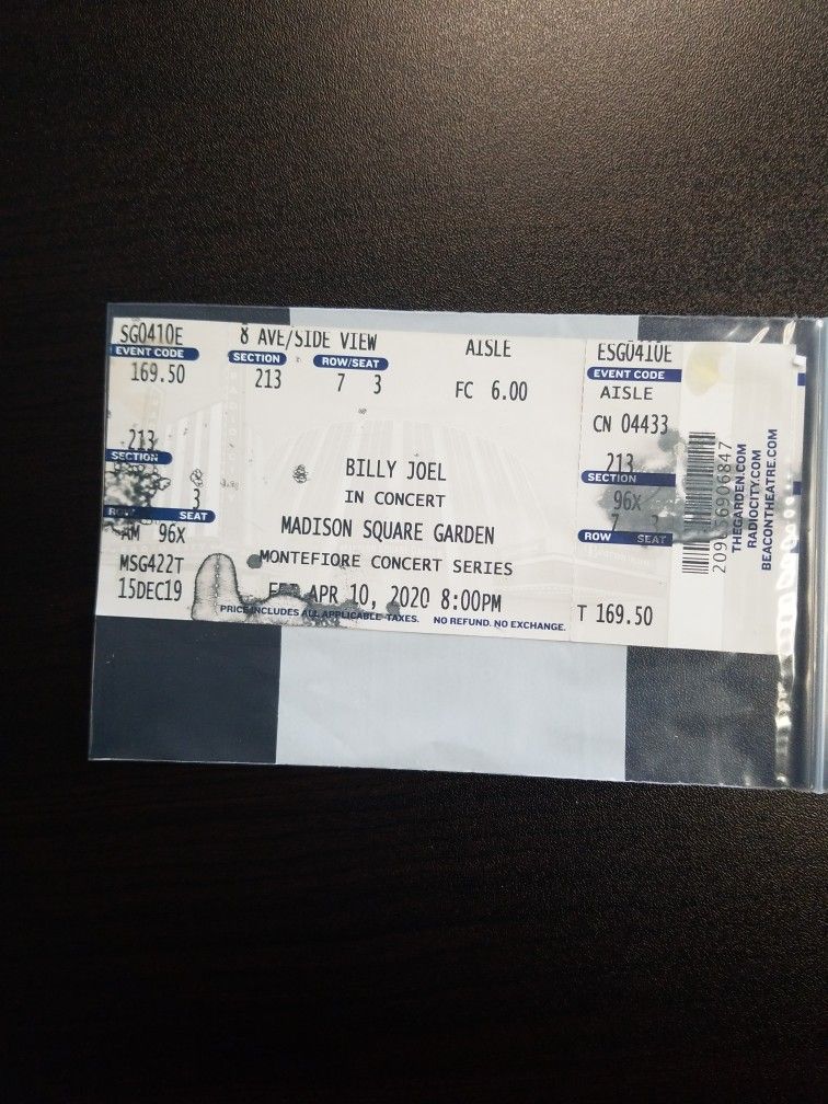 Billy Joel Concert Ticket
