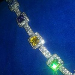 Sterling silver Bracelets. Lots Of Big Stones.real Sterling silver. Real Stone