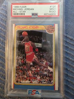 1988 Fleer JORDAN #120 All Star PSA9 MINT