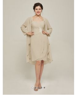 AW Bridal Dress Size 18,champagne Color