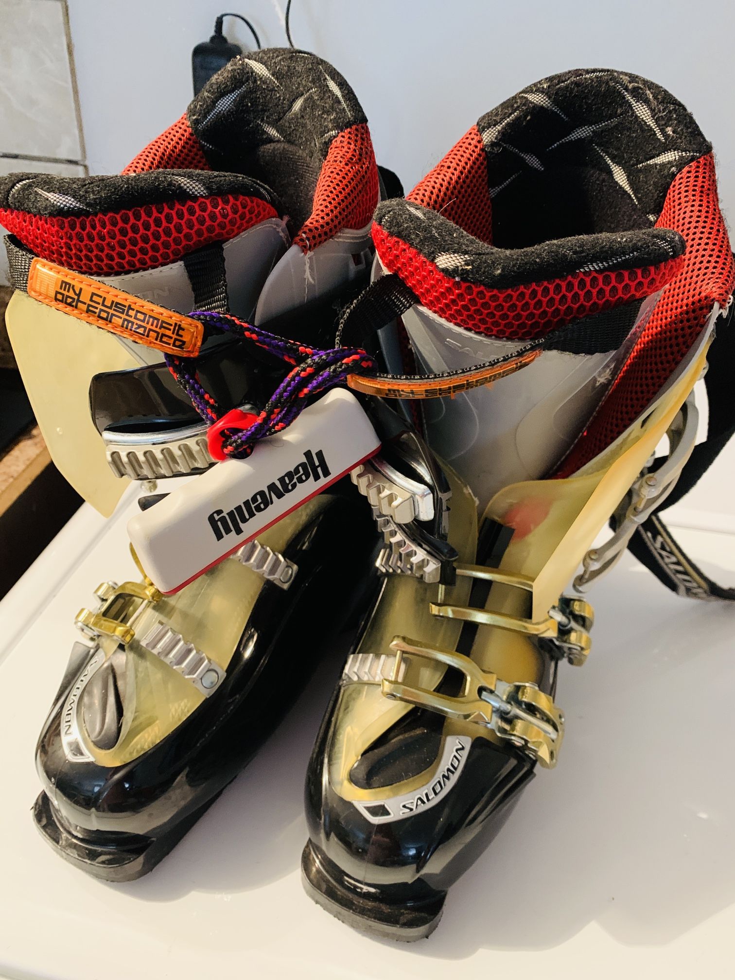 Salomon Ski Boots Gold Metallic Energizer 90 Mission 8