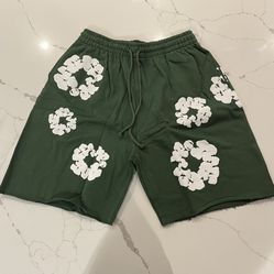 Denim Tears Cotton Wreath Shorts Green Size Large Brand New With Tags