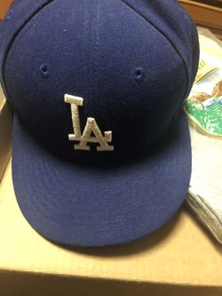 LA blue and white new era hat