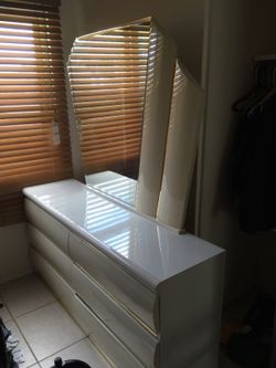 Dresser with mirror