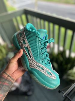 Jordan 11 Retro IE Size 10.5 Rio Teal Basketball Shoes Cement Gray w OG Box