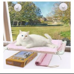 Cat Window Perch, Pink Cat Hammock Window Seat.   (Z)