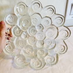 Royal Copenhagen SEA SNAIL Holmegaard Nautilus Crystal Lutken Art Glass 12+BOWL